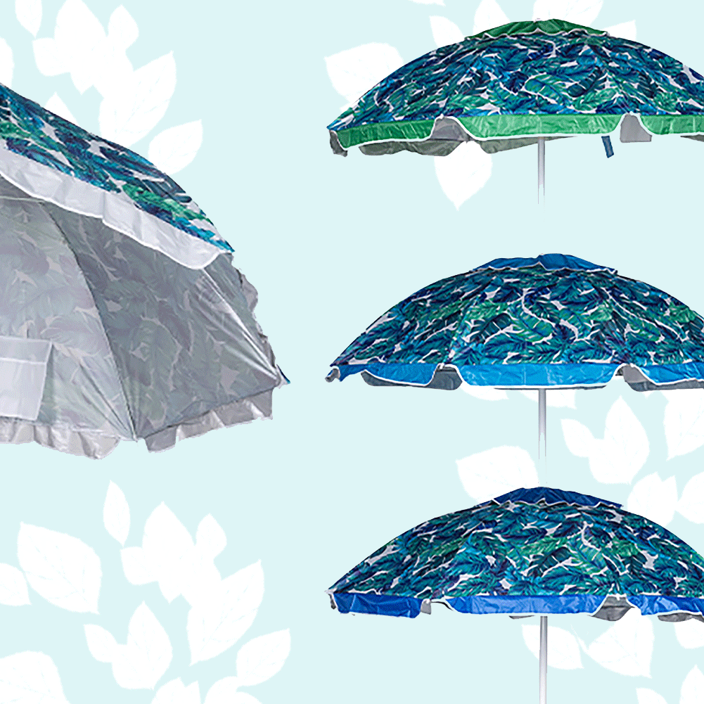 Ombrellone Pieghevole Custodia Salvaspazio Antivento 4 Colori Assortiti 200 cm