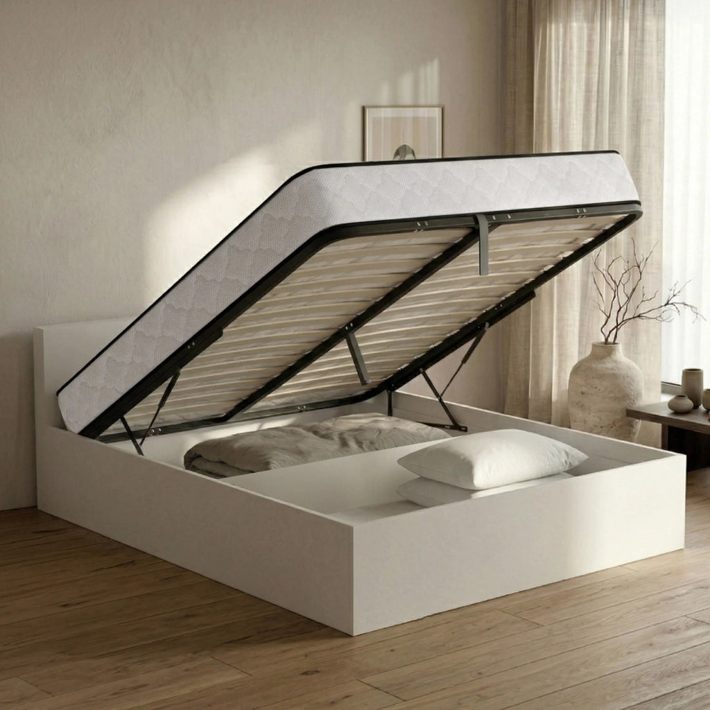 Rete Letto in Metallo con Pistoni a Gas 28 Doghe Divisibile 160x200 cm
