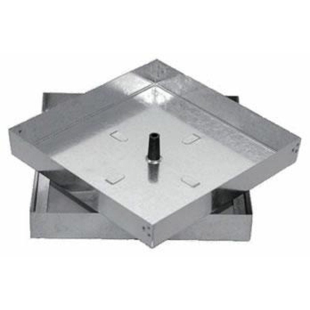 Sigillo con bullone centrale acc iaio zincato sp.10 10 23x23 b01c