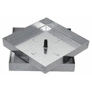 Sigillo con bullone centrale acc iaio zincato sp.10 10 23x23 b01c