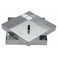 Sigillo con bullone centrale acc iaio zincato sp.10 10 23x23 b01c