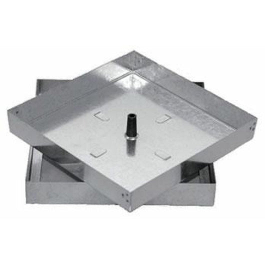 Sigillo con bullone centrale acc iaio zincato sp.10 10 23x23 b01c