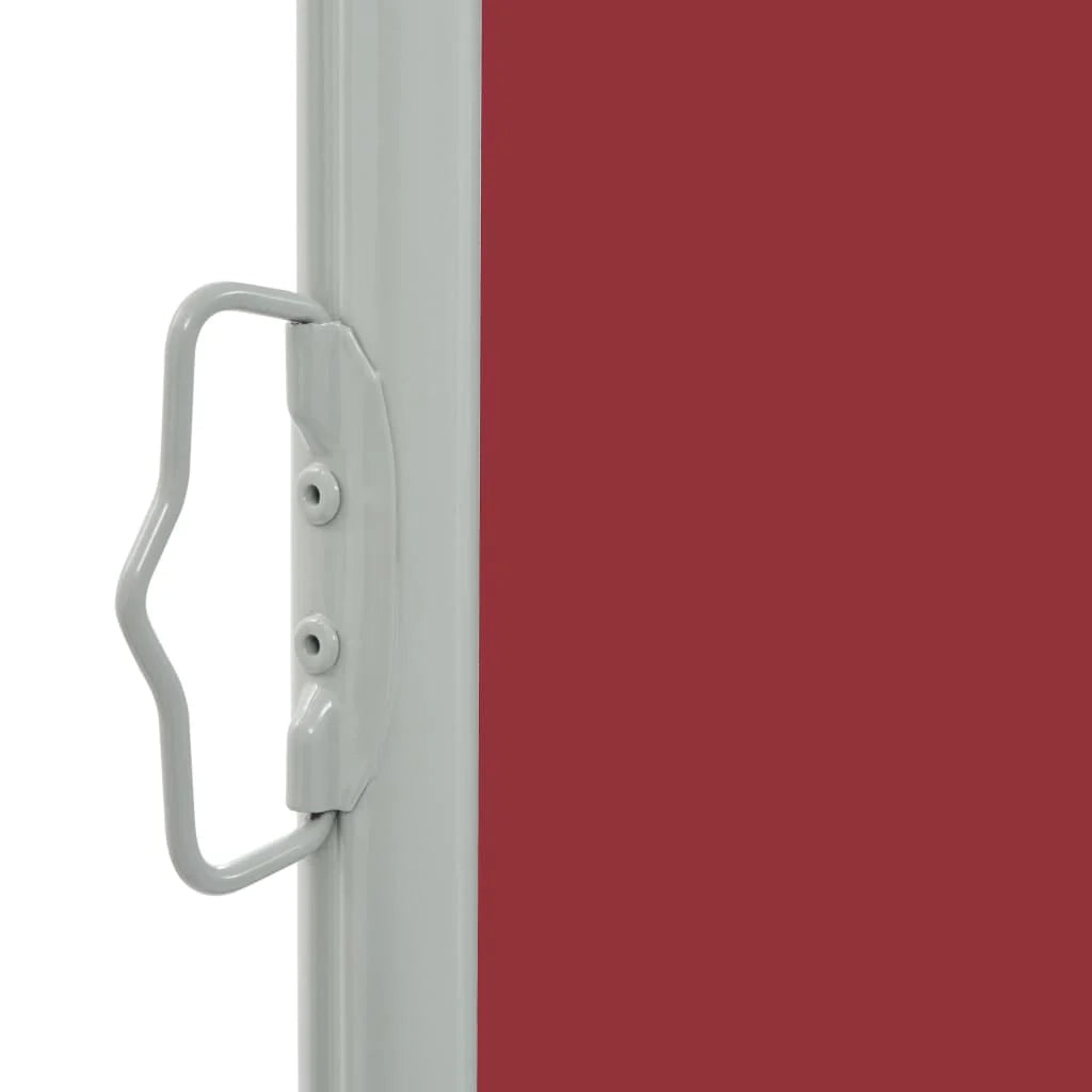 Tenda da sole parasole laterale retrattile per patio giardino terrazza balcone schermo di protezione visiva 80 x 300 cm rosso 02_0007399