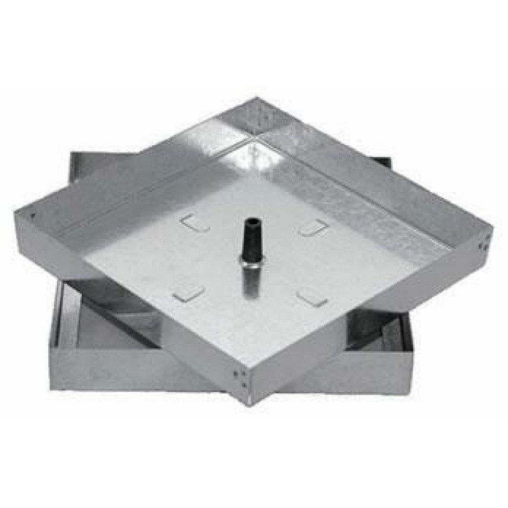 Sigillo con bullone centrale acc iaio zincato sp.10 10 33x33 b07d