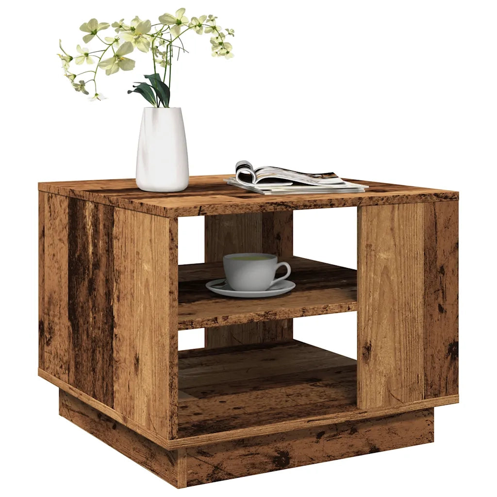 Tavolino da Salotto Legno Antico 55x55x42 cm Legno Multistrato 856802