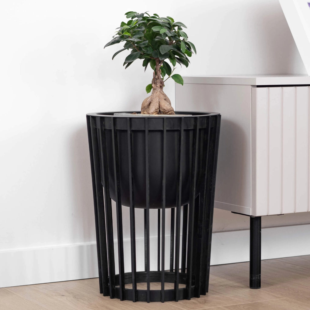 Supporto per fiori bifacciale KADAX Loft, nero, 39,5 cm + 2 inserti