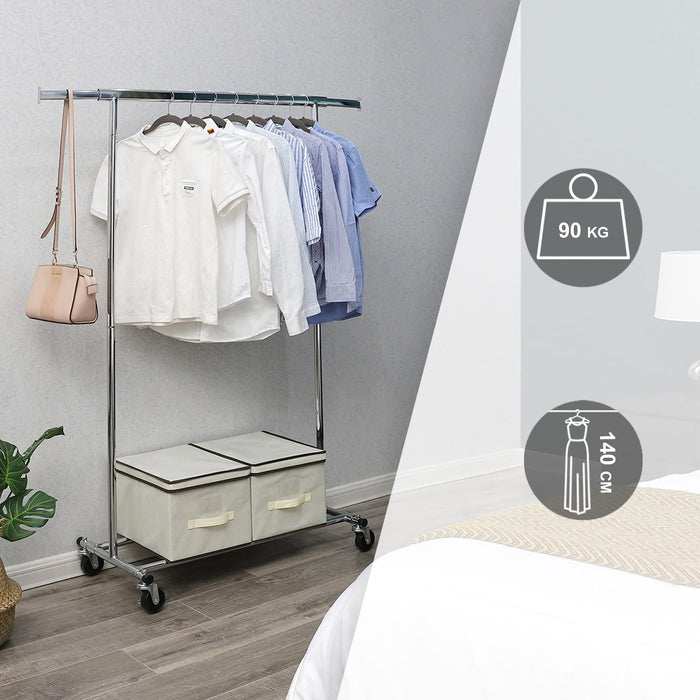 Appendiabiti VALORA con ruote per organizzare cappotti e giacche HSR13S