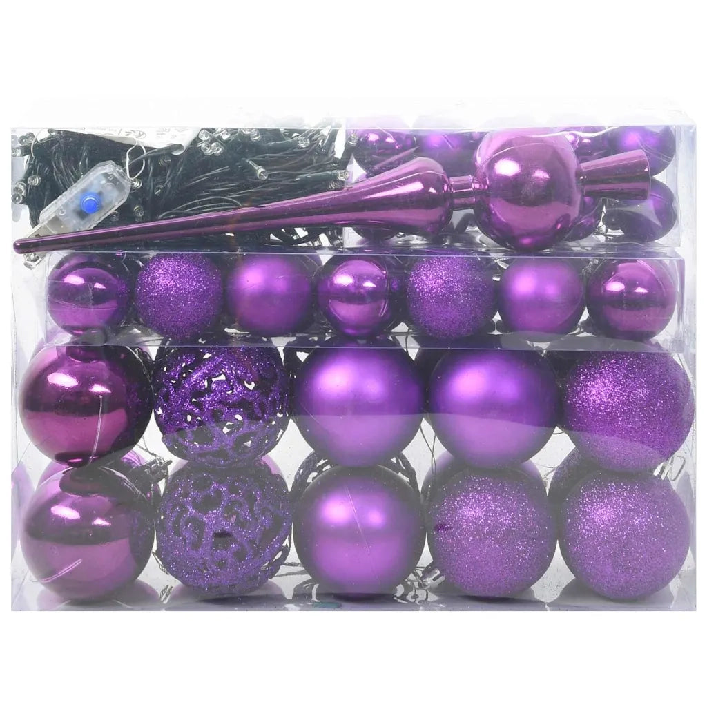 Set di Palle di Natale con 150 LED 61 pz-Decorazioni natalizie Lill¨¤ Plastica