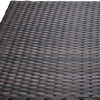 Set Patio Divano Modulabile da Esterno in Polyrattan con Cuscini Blu da Giardino