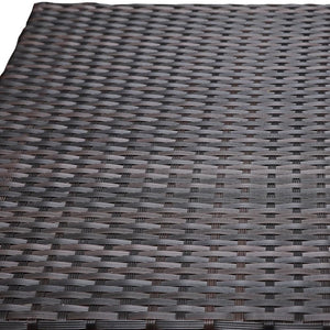 Set Patio Divano Modulabile da Esterno in Polyrattan con Cuscini Blu da Giardino