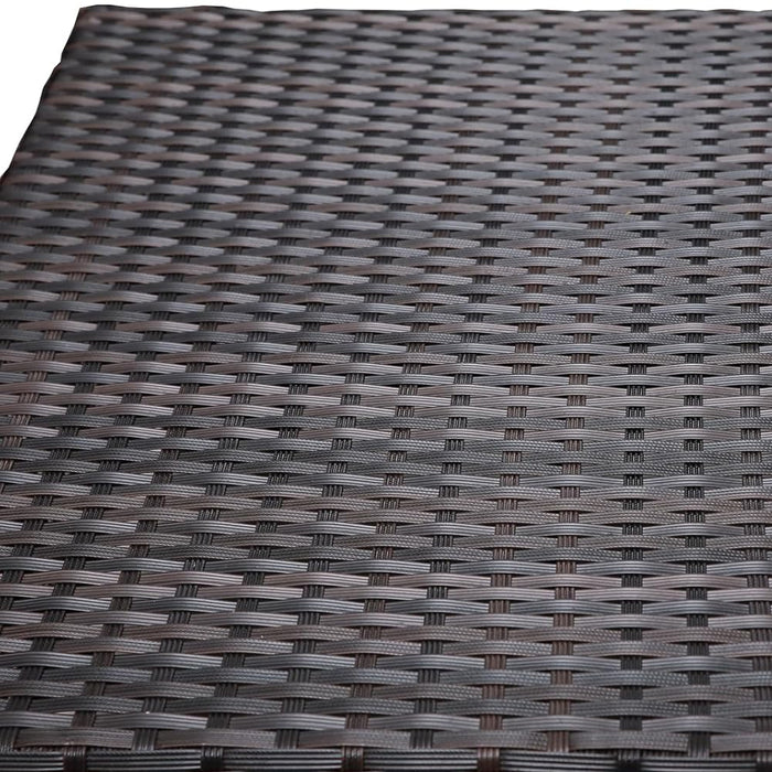 Set Patio Divano Modulabile da Esterno in Polyrattan con Cuscini Blu da Giardino