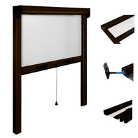 Zanzariera Verticale Avvolgibile Opera 100x160 cm a Molla - Finestra e Balcone COLORE: BRONZO
