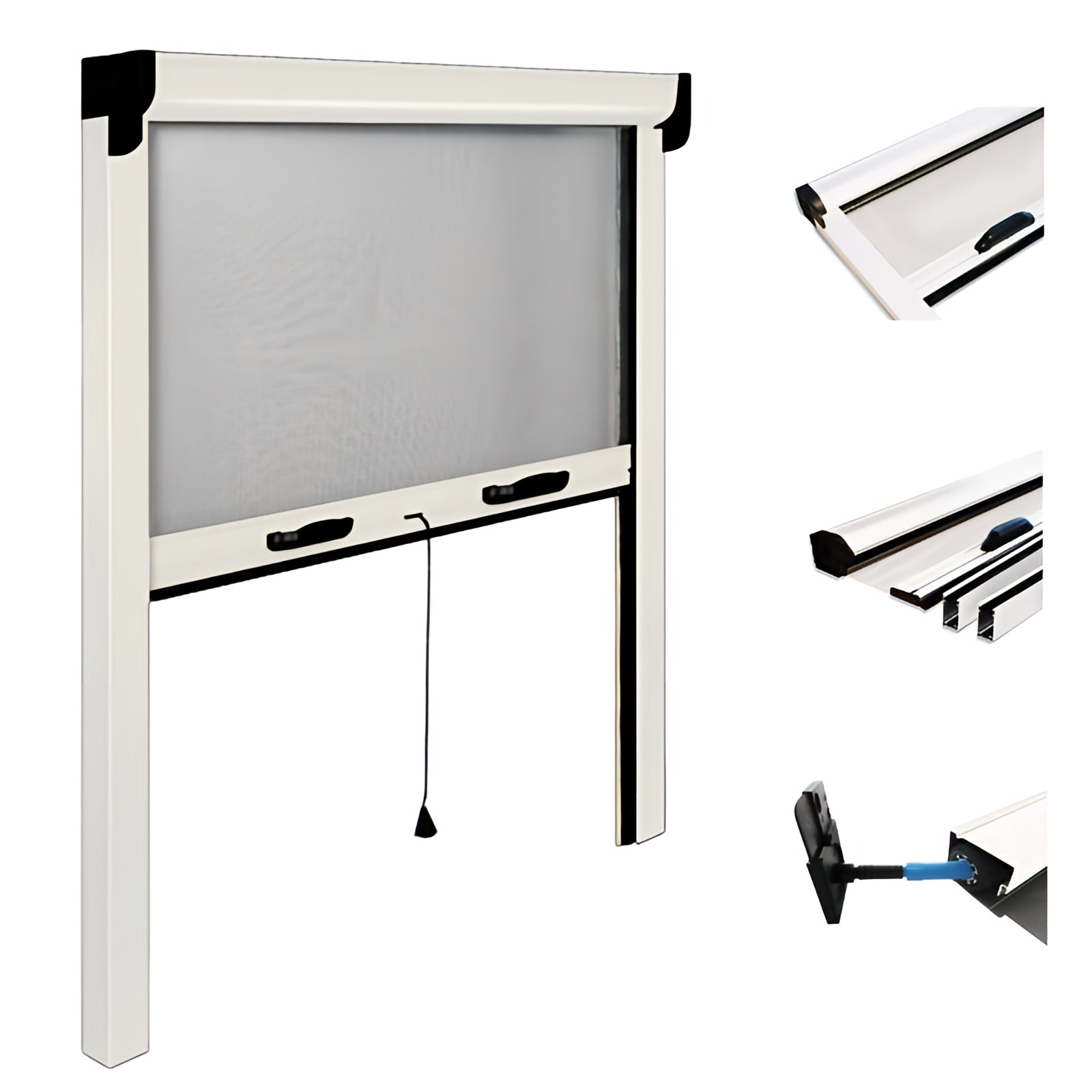 Zanzariera Verticale Avvolgibile Opera 100x160 cm a Molla - Finestra e Balcone COLORE: BIANCO