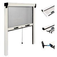 Zanzariera Verticale Avvolgibile Opera 100x160 cm a Molla - Finestra e Balcone COLORE: BIANCO