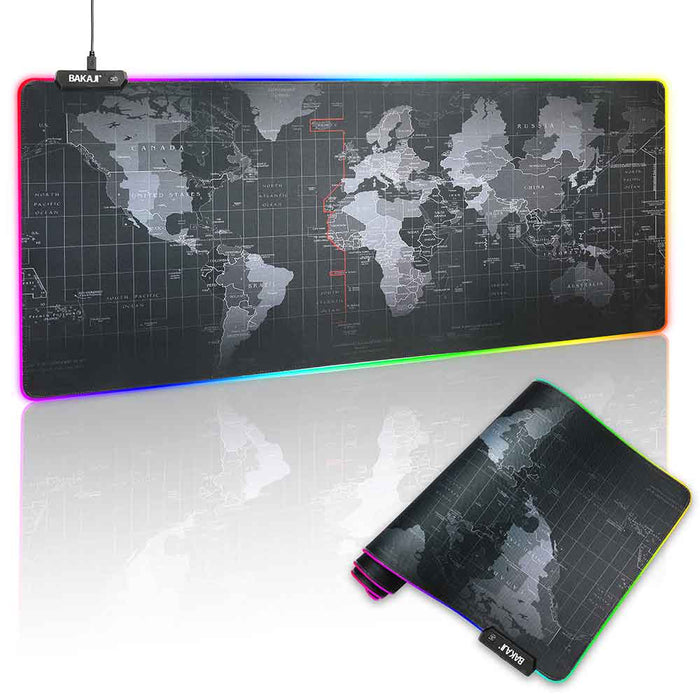 Tappetino Gaming 90x40cm Mouse Pad con Luce LED RGB e Modalità Personalizzabili