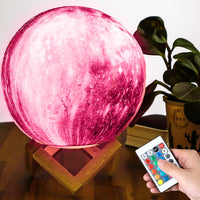 Lampada da Tavolo Sfera 18cm Luce LED RGB Telecomando e batteria ricaricabile usb