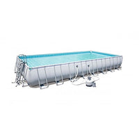 Bestway Set piscina rettangolare + pompa filtro + scala, 956 x 488 x 132 cm