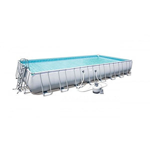 Bestway Set piscina rettangolare + pompa filtro + scala, 956 x 488 x 132 cm