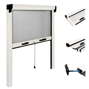 Zanzariera Verticale Avvolgibile Opera 160x160 cm a Molla - Finestra e Balcone COLORE: BIANCO