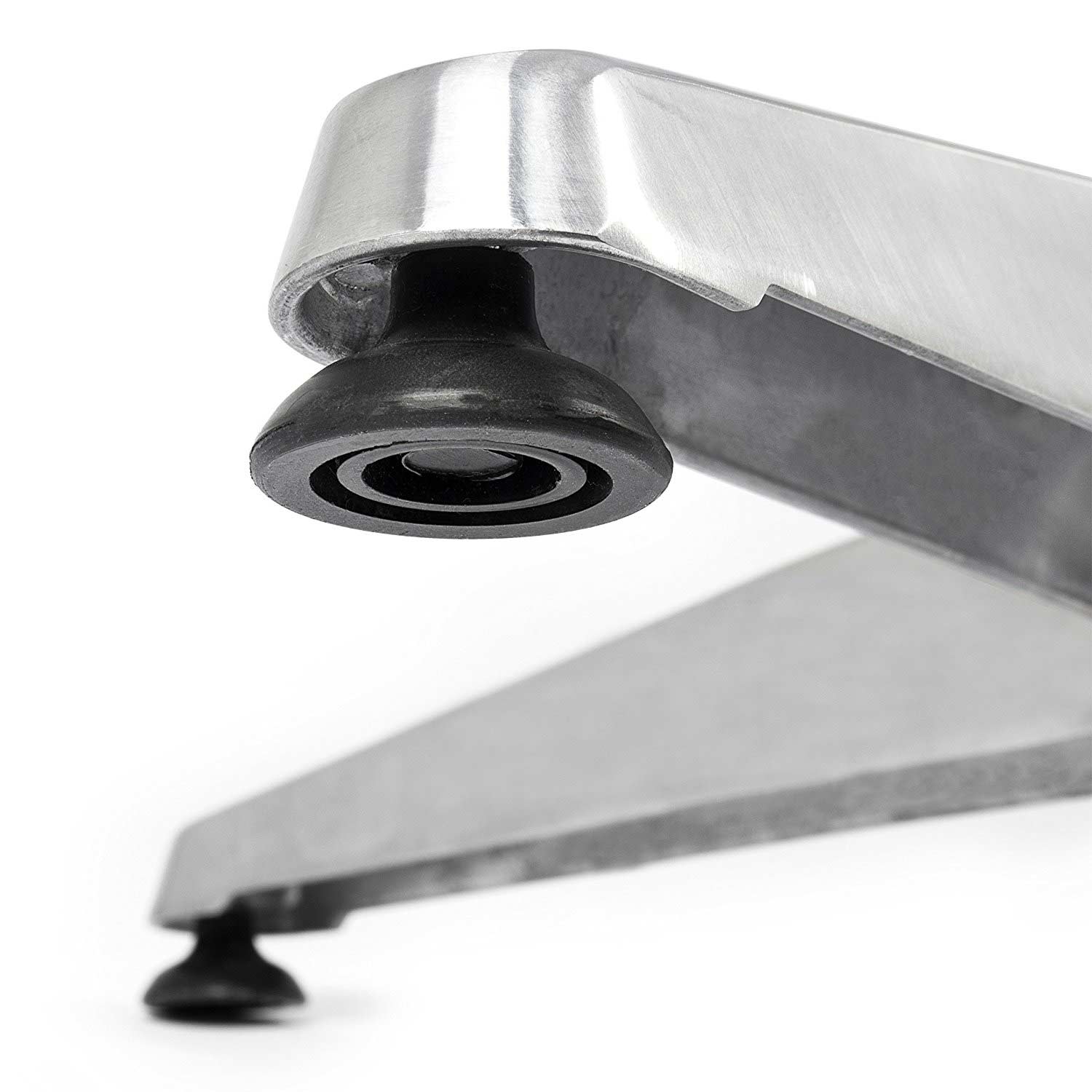 Tavolo Bar Bistrot 60cm Altezza Regolabile 70-110cm In Alluminio e Acciaio Silver