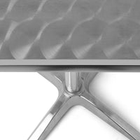 Tavolo Bar Bistrot 60cm Altezza Regolabile 70-110cm In Alluminio e Acciaio Silver