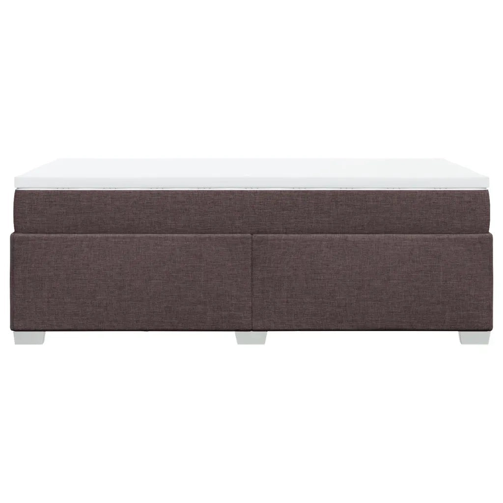 vidaXL Giroletto a Molle con Materasso Marrone Scuro 90x190cm Tessuto