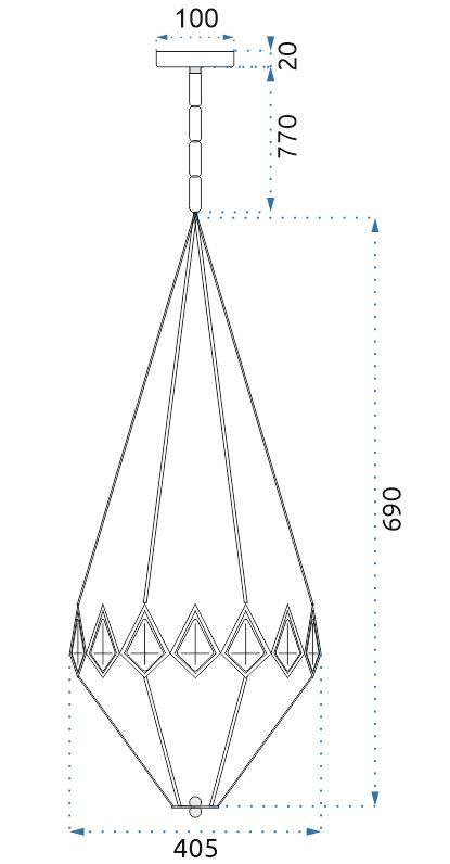 Lampada Cristallo Diament APP767-3CP