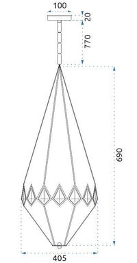 Lampada Cristallo Diament APP767-3CP