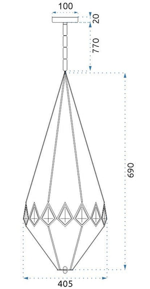 Lampada Cristallo Diament APP767-3CP