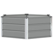 Fioriera esagonale dal design moderno per giardino o patio 129 x 129 x 45 cm acciaio grigio chiaro 02_0059175