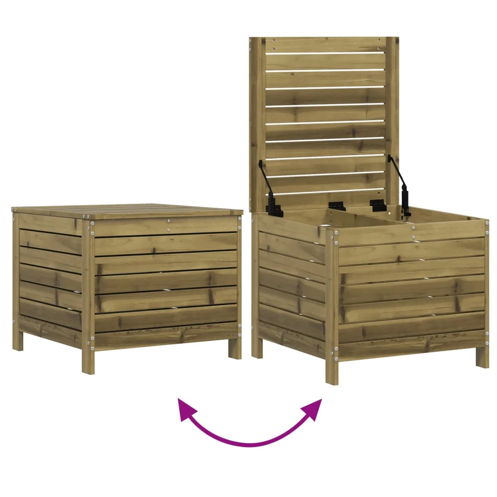 Poggiapiedi da Giardino 62x63,5x53,5cm Legno Impregnato di Pino 844907