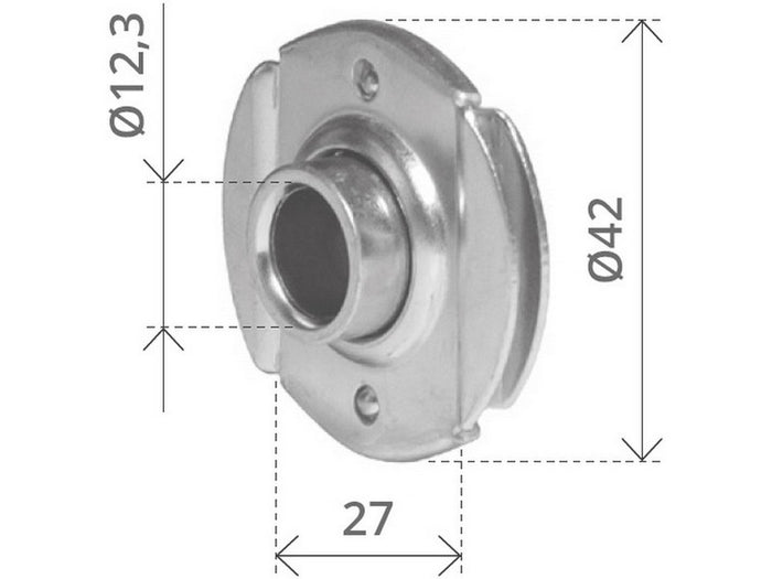 cuscinetto tondo ï mm. 42 foro rullino ï mm. 12,3 cod:ferx.vit52612