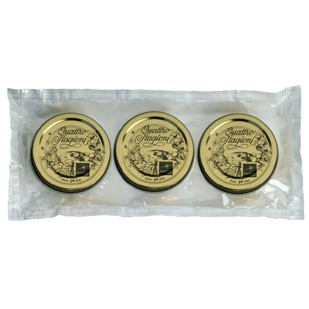 24 COPERCHI 56 MM PER BARATTOLI QUATTRO STAGIONI BORMIOLI CAPSULE DIAMETRO