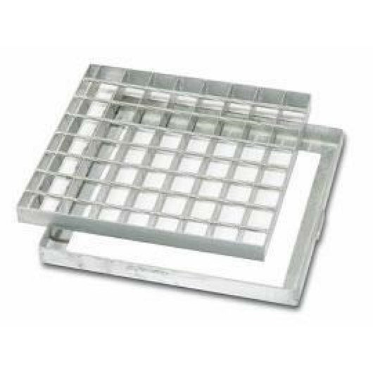 Griglia acciaio zincato con tela io 60x60