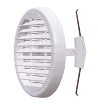 griglia di aerazione in plastica rete+zanche ï mm. 160 per fori mm. 80-140 cod:ferx.vit13213