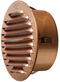 griglia di aerazione in rame ï mm. 125 imbocco ï mm. 100 cod:ferx.vit25864