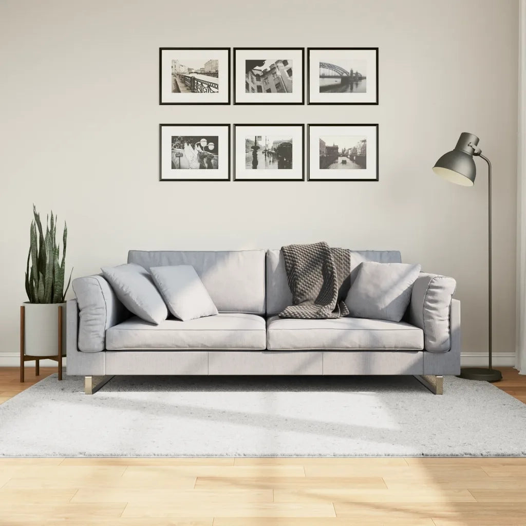 Tappeto del soggiorno | Tappeto OVIEDO a Pelo Corto Grigio 140x200 cm