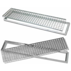 Griglia antitacco acciaio zincato con telaio 100x15 b07bff9nw3