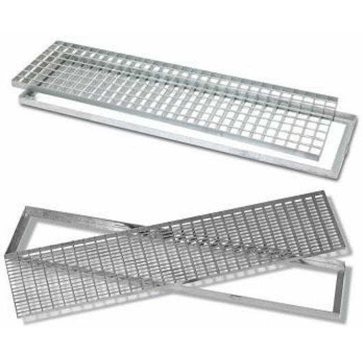 Griglia antitacco acciaio zincato con telaio 100x15 b07bff9nw3