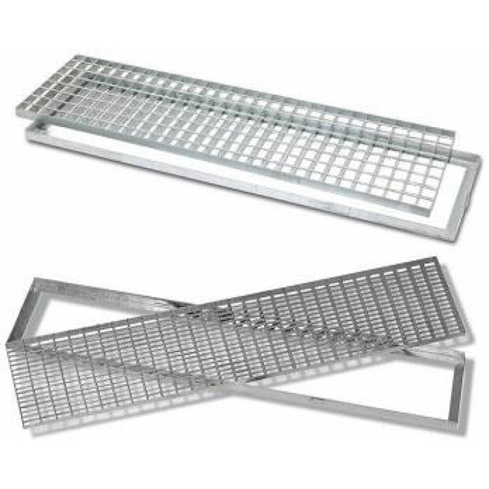 Griglia antitacco acciaio zincato con telaio 100x15 b07bff9nw3