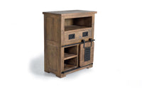 Mobiletto estile industriale in massello di mango