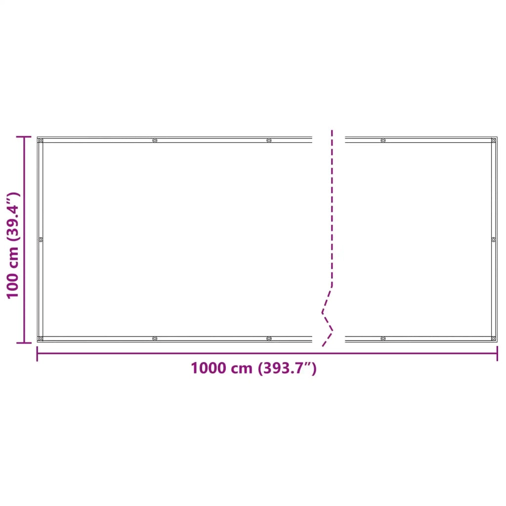 Schermo da balcone | Paravento da Balcone Arancione e Marrone 100 x 1000 cm