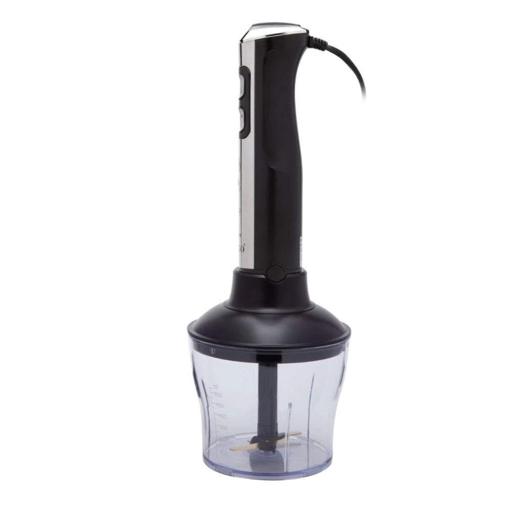 Frullatore a immersione 1500W con tritatutto 650ml, 23 velocità e lame titanio con accessori completi - Sogo