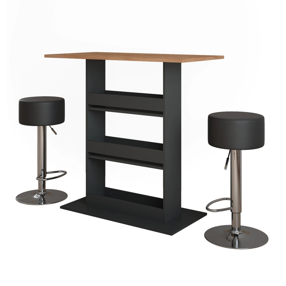 Vicco tavolo bar con sgabelli GKO/ANT 110 x 55 cm con 2 sgabelli da bar