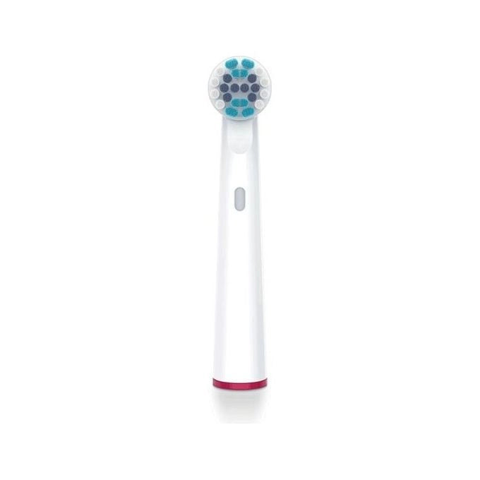 Beurer 10156 Clean - KIT_ 4 testine di ricambio Standard per spazzolini oscillanti-rotanti, compatibili con TB 30-TB 50, setole medie, cappucci protettivi, anelli colorati, Bianco