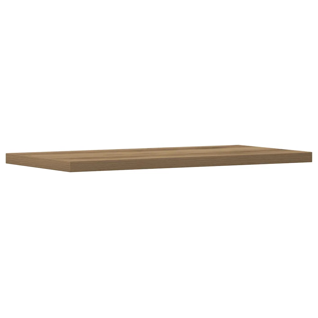 Mensole Parete 4pz Rovere Artigianale 40x20x1,5cm in Truciolato