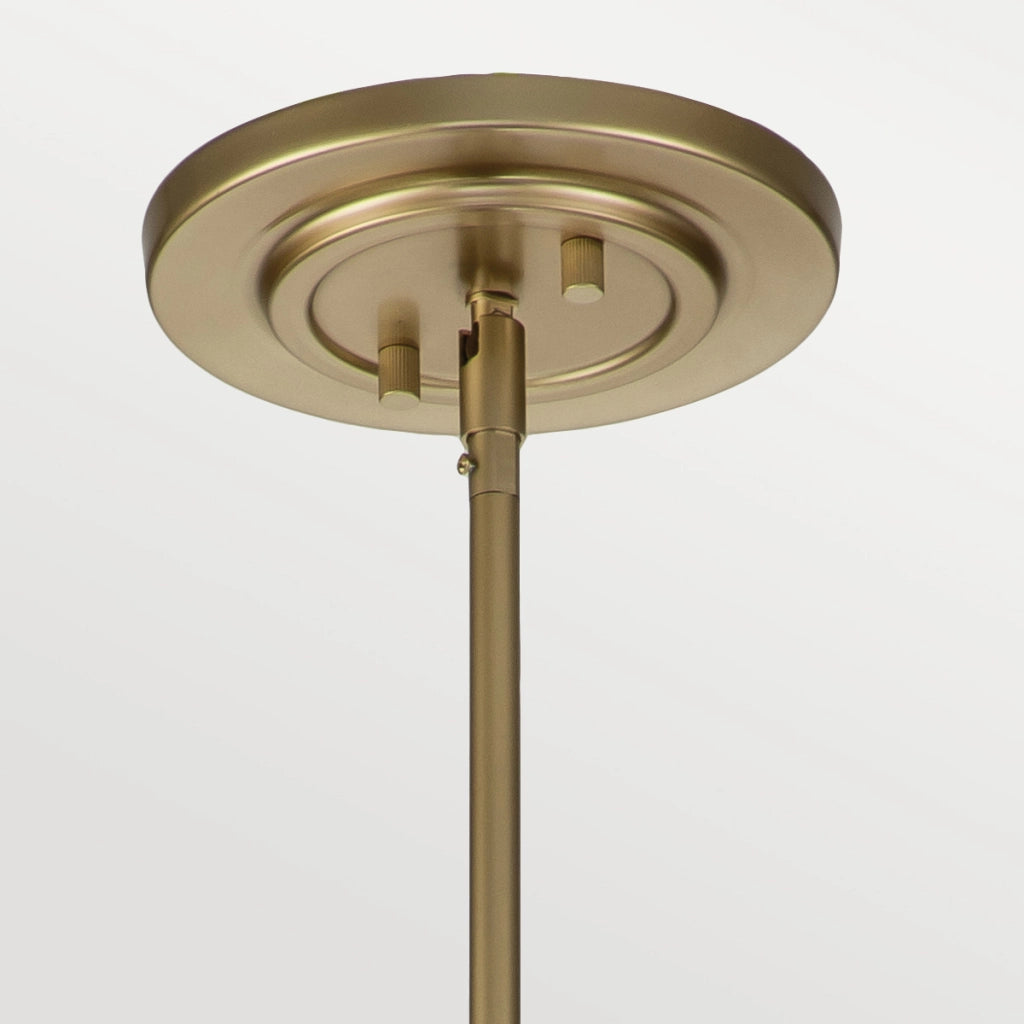 Lampadario Feiss Fusion Ø53 ottone/bianco 3xE27 industriale greco