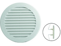 griglia di aerazione in plastica con zanche ï mm. 148 per fori ï mm. 80-125 cod:ferx.vit39466