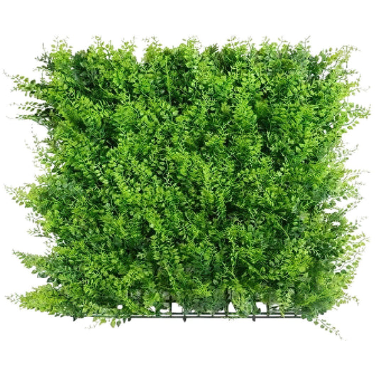 Pannelli Piante Artificiali da Parete 3D – Siepe Sintetica Verde Effetto Naturale per Interno Esterno,  FELCE 50X50 CM