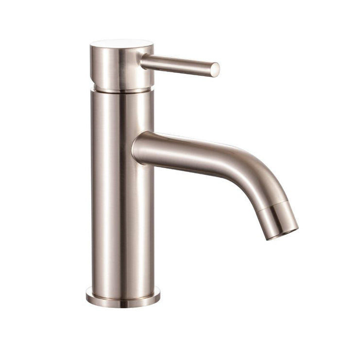 IMPALLI Rubinetto Bagno Lavabo Serie MM Miscelatore Lavabo Bagno Elegante Miscelatore Bagno Lavabo Serie Mm Con Piletta Click Clack 1'' 1/4 Inclusa (NICHEL SPAZZOLATO)